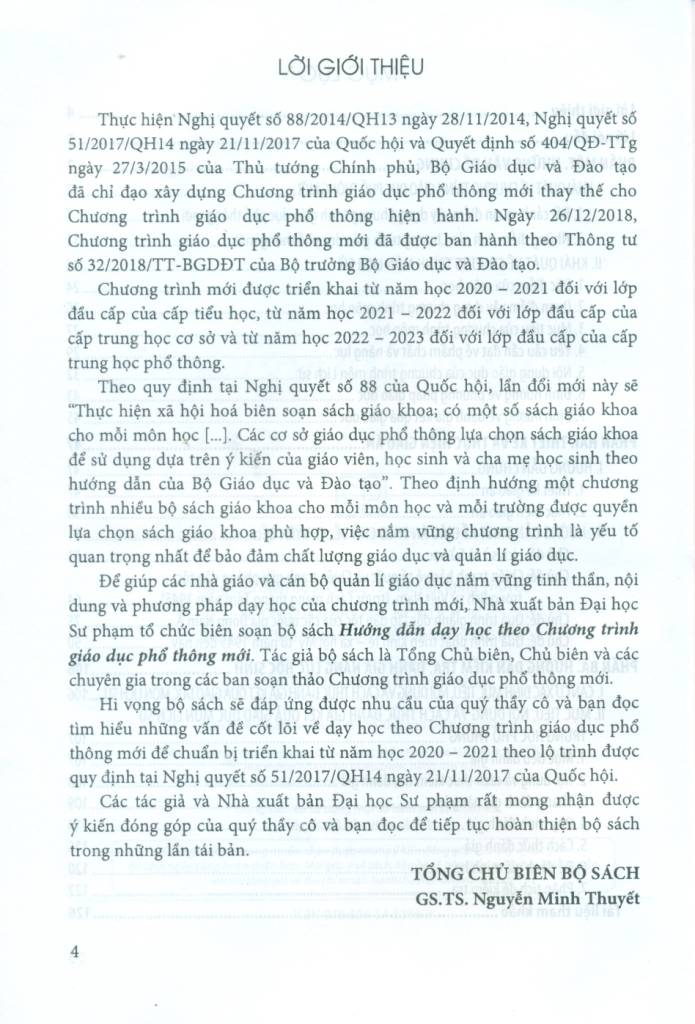 Hướng dẫn dạy học môn Lịch sử THPT theo Chương trình giáo dục phổ thông mới