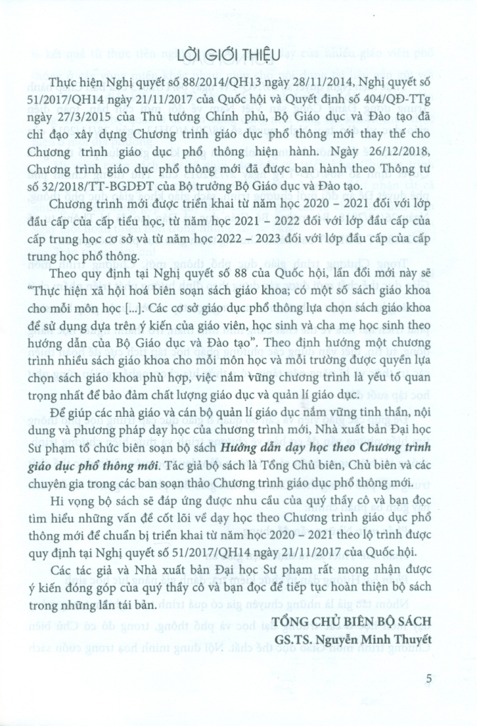 Hướng dẫn dạy học môn Giáo dục thể chất THPT theo Chương trình giáo dục phổ thông mới