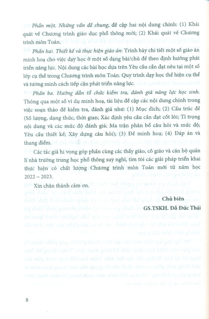 Hướng dẫn dạy học môn Toán THPT theo Chương trình giáo dục phổ thông mới
