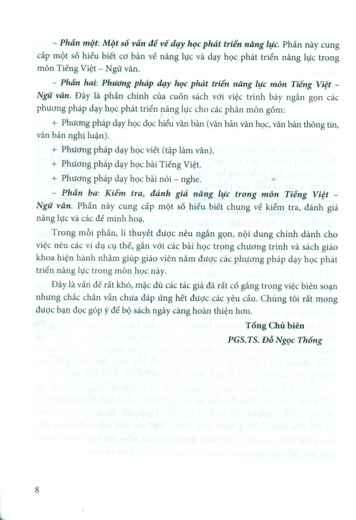 Dạy học phát triển năng lực môn Ngữ văn THCS