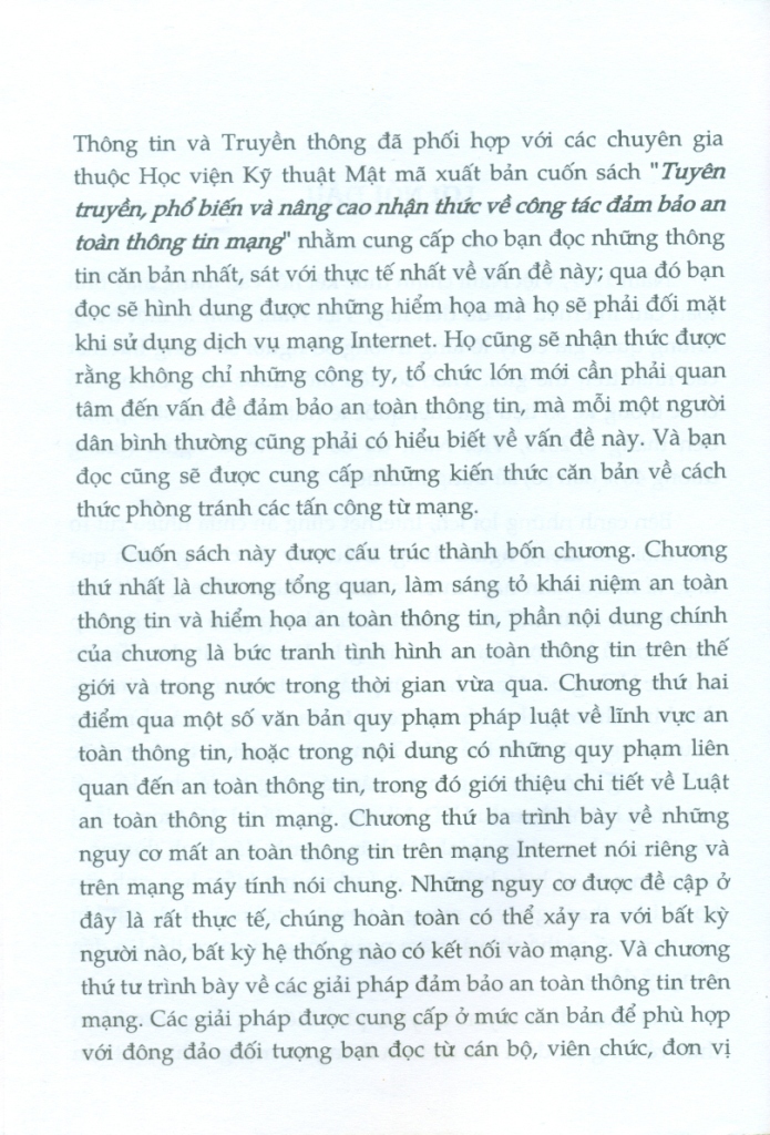 Tuyên truyền, phổ biến và nâng cao nhận thức về công tác đảm bảo an toàn thông tin mạng