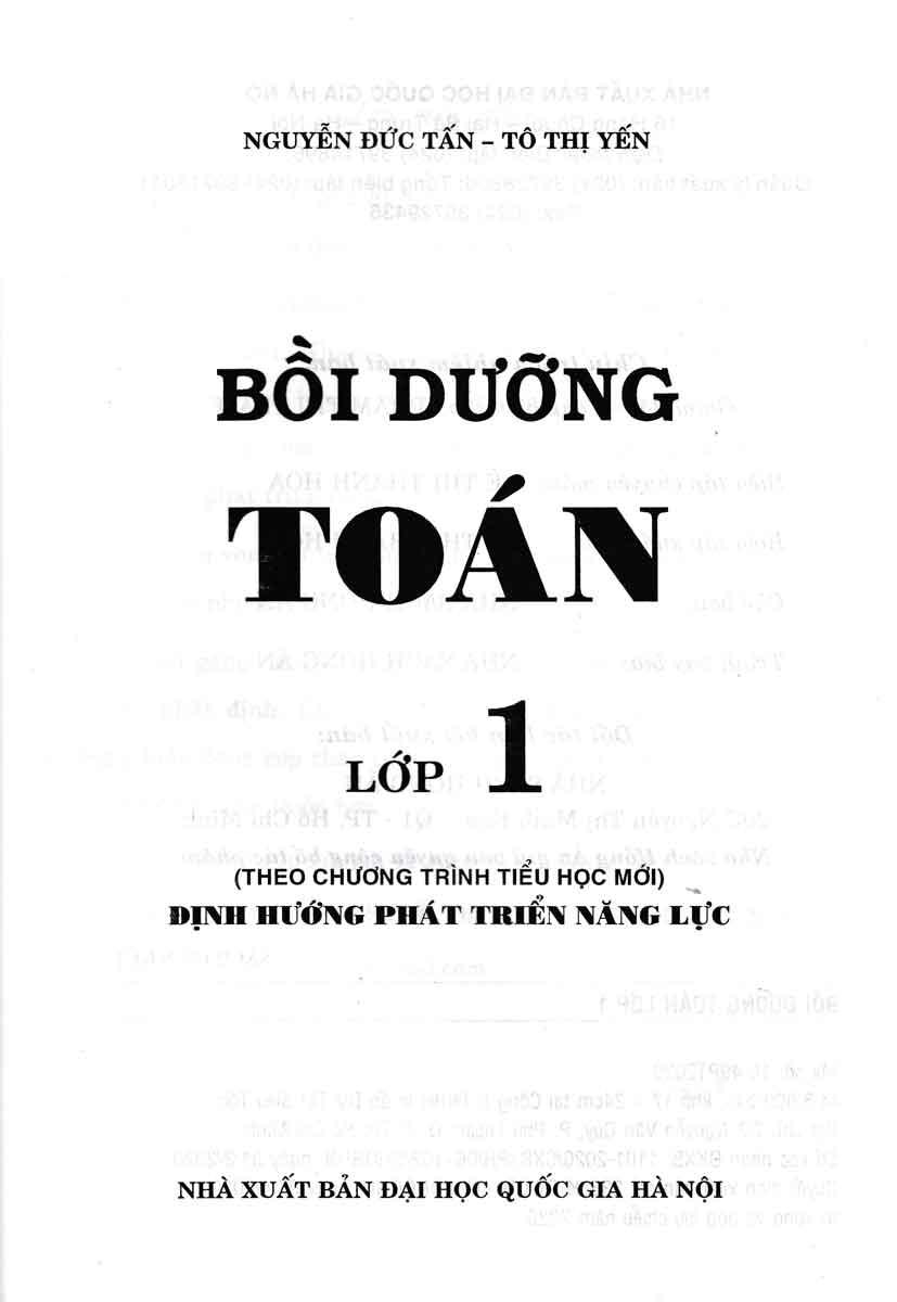 Bồi dưỡng Toán lớp 1 (Theo chương trình Tiểu học mới - Định hướng phát triển năng lực)