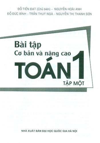 Bài tập cơ bản và nâng cao Toán 1 - Tập 1 (Sách tham khảo - Bộ Cánh Diều)