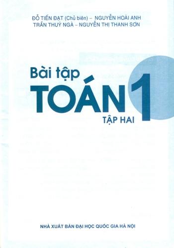 Bài tập Toán 1 - Tập 2 (Sách tham khảo - Bộ Cánh Diều)