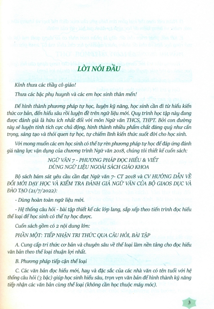 NGỮ VĂN 7 - PHƯƠNG PHÁP ĐỌC HIỂU VÀ VIẾT DÙNG NGỮ LIỆU NGOÀI SÁCH GIÁO KHOA (Theo chương trình GDPT 2018 - Dùng chung cho 3 bộ SGK Ngữ văn 7)