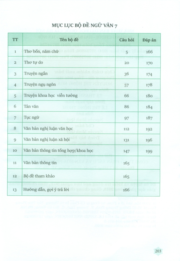 NGỮ VĂN 7 - ĐỀ ÔN LUYỆN VÀ KIỂM TRA DÙNG NGỮ LIỆU NGOÀI SÁCH GIÁO KHOA (Theo chương trình GDPT 2018 - Dùng chung cho 3 bộ SGK Ngữ văn 7)