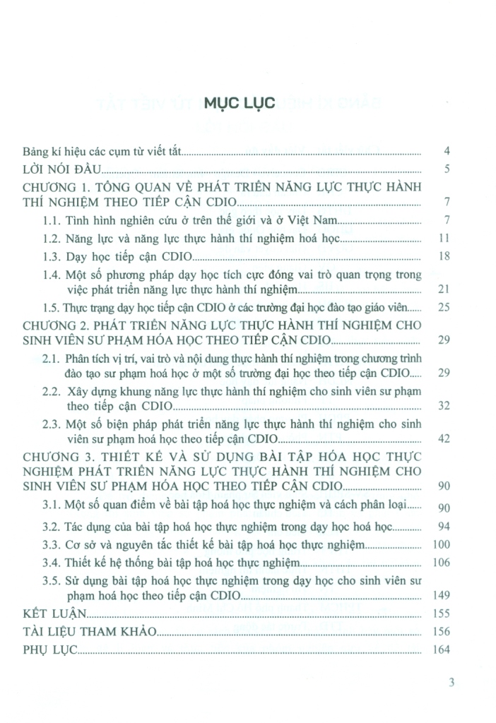 PHÁT TRIỂN NĂNG LỰC THỰC HÀNH THÍ NGHIỆM CHO SINH VIÊN SƯ PHẠM HÓA HỌC THEO TIẾP CẬN CDIO