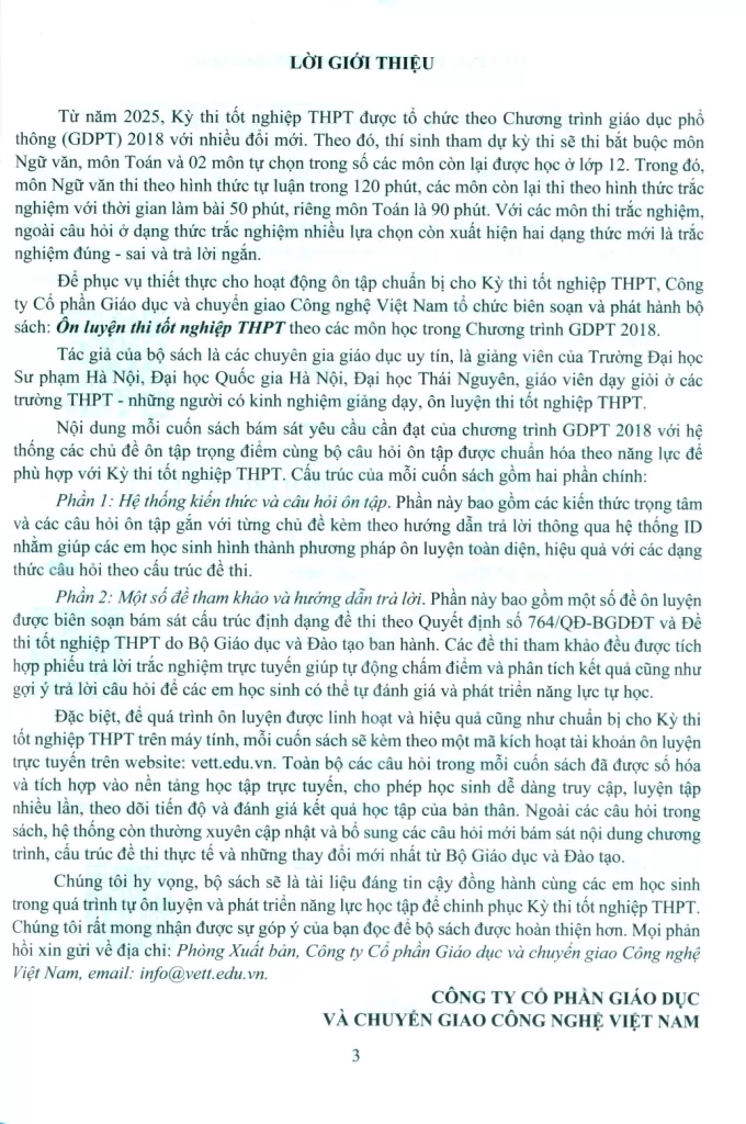 ÔN LUYỆN THI TỐT NGHIỆP THPT MÔN ĐỊA LÍ (Theo Chương trình GDPT mới)