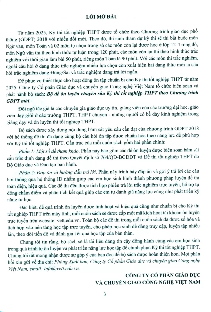 BỘ ĐỀ ÔN LUYỆN CHUYÊN SÂU MÔN LỊCH SỬ (Kỳ thi tốt nghiệp THPT theo Chương trình GDPT mới)