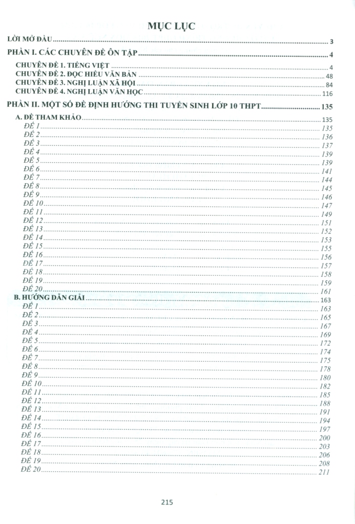 CHUYÊN ĐỀ TRỌNG ĐIỂM ÔN THI VÀO LỚP 10 THPT MÔN NGỮ VĂN (Theo Chương trình GDPT 2018)