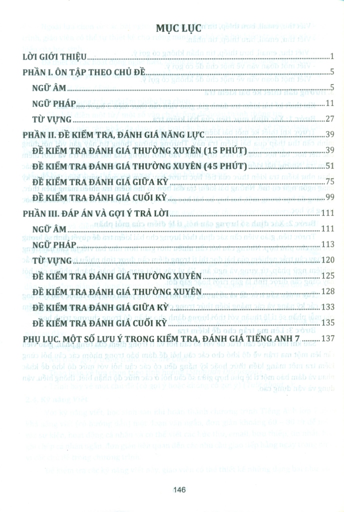 ĐỀ KIỂM TRA ĐÁNH GIÁ NĂNG LỰC MÔN TIẾNG ANH LỚP 7 (Biên soạn theo chương trình GDPT mới)