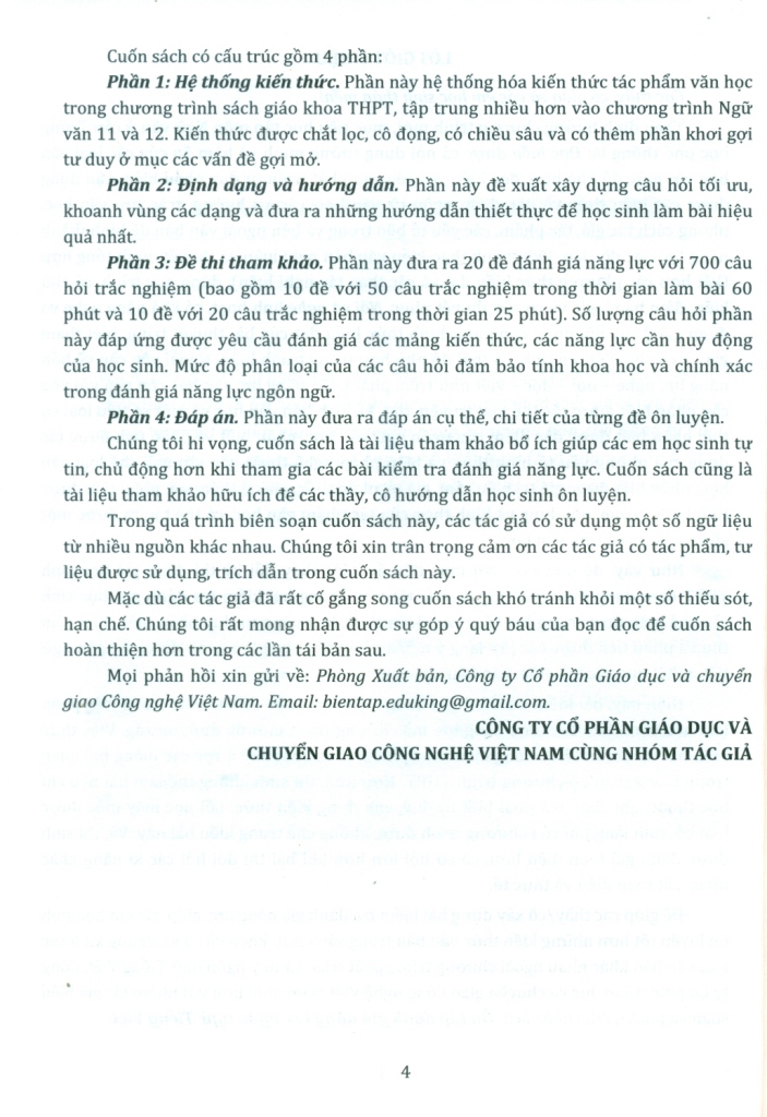 ÔN TẬP ĐÁNH GIÁ NĂNG LỰC NGÔN NGỮ TIẾNG VIỆT (Chinh phục các kỳ thi đánh giá năng lực của VNU và VNU-HCM)