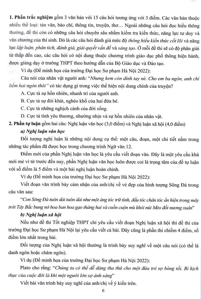 ĐỀ ÔN THI ĐÁNH GIÁ NĂNG LỰC MÔN NGỮ VĂN (Dành cho kì thi đánh giá năng lực của Trường ĐHSP Hà Nội và ĐHSP TP. HCM)