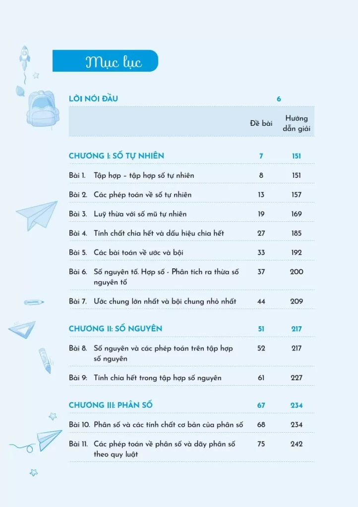 250+ BÀI TOÁN CHỌN LỌC LỚP 6 (Bám sát chương trình SGK mới và định hướng đề thi nâng cao)