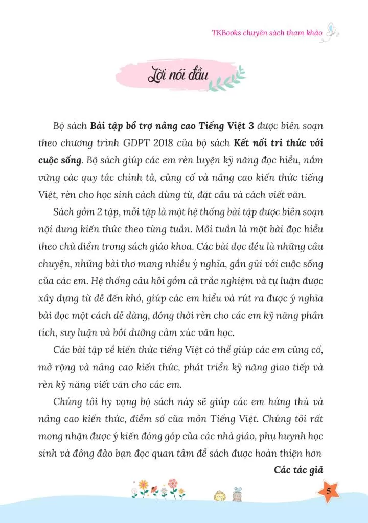 BÀI TẬP BỔ TRỢ NÂNG CAO TIẾNG VIỆT LỚP 3 - TẬP 2 (Dùng kèm SGK Kết nối tri thức)