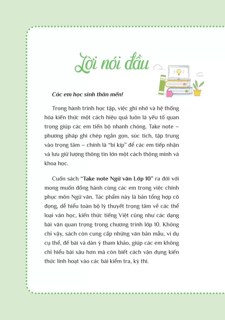 Take Note NGỮ VĂN LỚP 10 - Tổng hợp kiến thức: Hiểu nhanh, nhớ lâu!