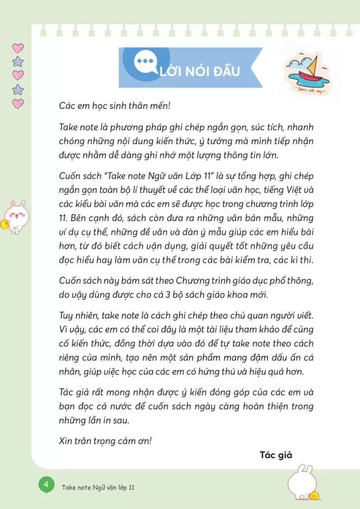 Take Note NGỮ VĂN LỚP 11 - Tổng hợp kiến thức: Hiểu nhanh, nhớ lâu!