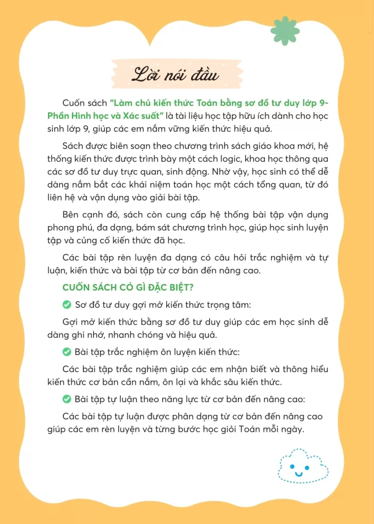 LÀM CHỦ KIẾN THỨC TOÁN BẰNG SƠ ĐỒ TƯ DUY LỚP 9 - LUYỆN THI VÀO 10 PHẦN: HÌNH HỌC VÀ XÁC SUẤT (Theo SGK Kết nối tri thức)
