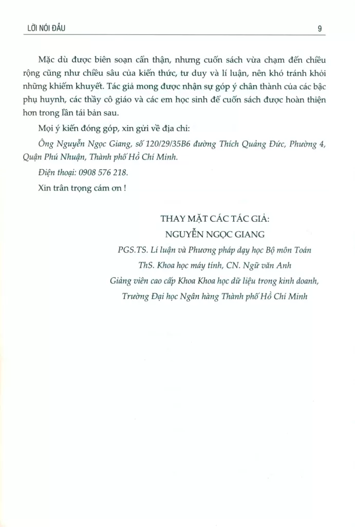 CÁC PHƯƠNG PHÁP GIẢI TOÁN HAY, LẠ VÀ NHỮNG CHUYÊN ĐỀ MỚI VỀ TÌM TÒI, SÁNG TẠO - BỒI DƯỠNG HỌC SINH GIỎI HÌNH HỌC Ở TRƯỜNG THCS, THPT (Các phương pháp giải toán hình học hay, lạ; Các suy luận có li về các bài toán hình học...)