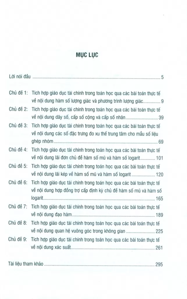TÍCH HỢP GIÁO DỤC TÀI CHÍNH TRONG TOÁN HỌC QUA CÁC BÀI TOÁN THỰC TẾ LỚP 11 (Biên soạn theo Chương trình GDPT mới)