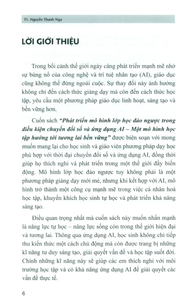 PHÁT TRIỂN MÔ HÌNH LỚP HỌC ĐẢO NGƯỢC TRONG ĐIỀU KIỆN CHUYỂN ĐỔI SỐ VÀ ỨNG DỤNG AI - Một mô hình học tập hướng tới tương lai bền vững