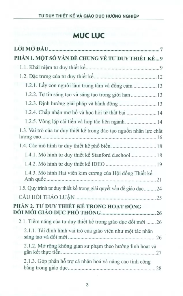 TƯ DUY THIẾT KẾ VÀ GIÁO DỤC HƯỚNG NGHIỆP
