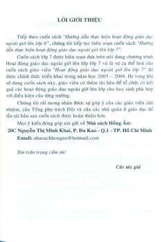 HƯỚNG DẪN THỰC HIỆN HOẠT ĐỘNG GIÁO DỤC NGOÀI GIỜ LÊN LỚP - LỚP 7 (Theo chương trình GDPT 2018 - Dùng chung cho các bộ SGK hiện hành)