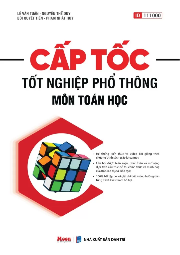 CẤP TỐC TỐT NGHIỆP PHỔ THÔNG MÔN TOÁN HỌC (Hệ thống kiến thức đầy đủ theo chương trình SGK mới - 100% bài tập có lời giải chi tiết)