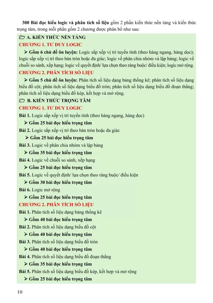 HCM - VACT Luyện thi Đánh giá năng lực - Đại học Quốc gia TP. HCM - 300 BÀI ĐỌC HIỂU LOGIC VÀ PHÂN TÍCH SỐ LIỆU
