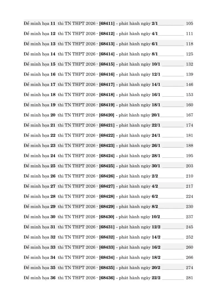 60 ĐỀ MINH HỌA TỐT NGHIỆP THPT 2026 MÔN SINH HỌC