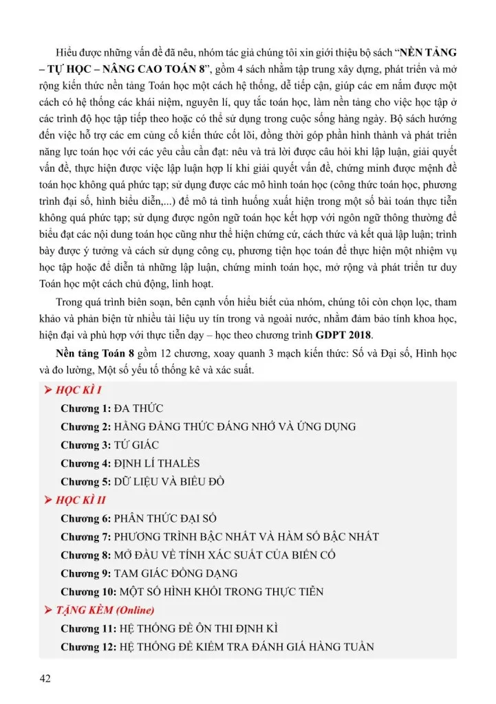 NỀN TẢNG TOÁN LỚP 8 (Hệ thống kiến thức đầy đủ theo Chương trình SGK thống nhất, 100% bài tập có lời giải chi tiết)