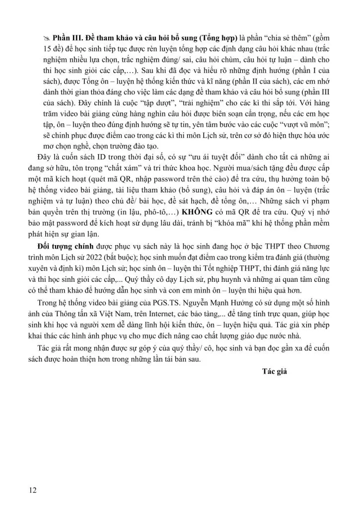 TỔNG ÔN LUYỆN THI MÔN LỊCH SỬ - TẬP 1 (Áp dụng từ năm 2025 - Kèm theo đề cương, hệ thống câu hỏi ôn - luyện bám sát Chương trình GDPT môn Lịch sử 2022)