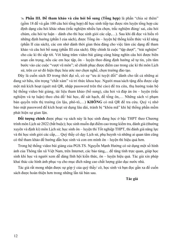 TỔNG ÔN LUYỆN THI MÔN LỊCH SỬ - TẬP 2 (Áp dụng từ năm 2025 - Kèm theo đề cương, hệ thống câu hỏi ôn - luyện bám sát Chương trình GDPT môn Lịch sử 2022)