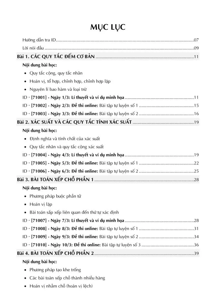 CHUYÊN ĐỀ TỔ HỢP VÀ XÁC SUẤT