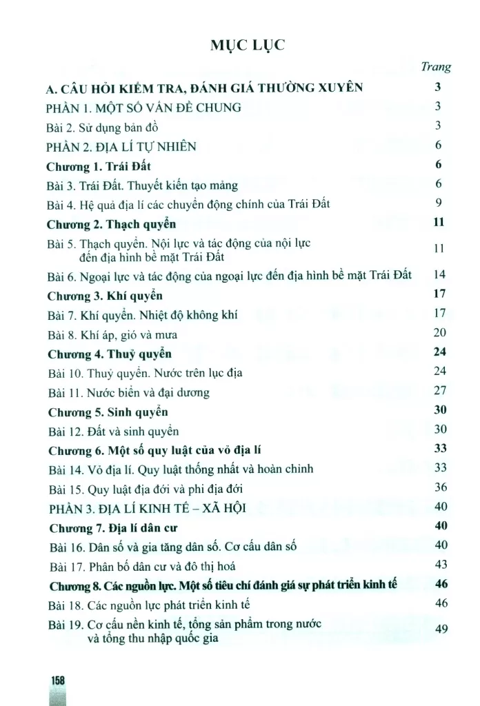 LUYỆN TẬP KIỂM TRA, ĐÁNH GIÁ THƯỜNG XUYÊN VÀ ĐỊNH KÌ ĐỊA LÍ LỚP 10 (Theo Chương trình GDPT 2018)