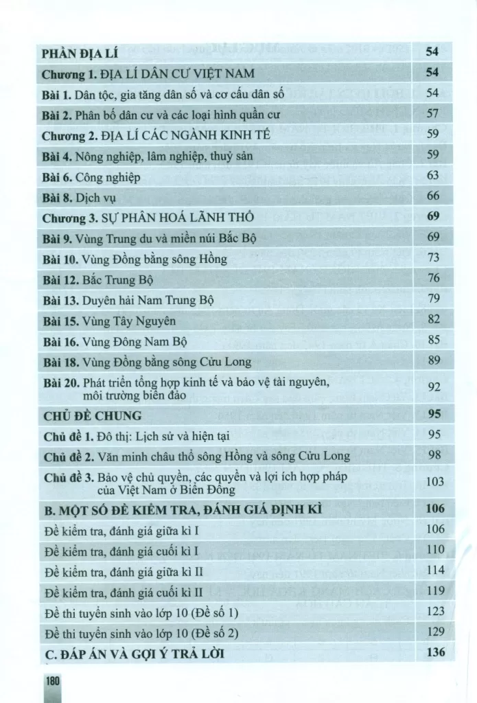 LUYỆN TẬP KIỂM TRA, ĐÁNH GIÁ THƯỜNG XUYÊN VÀ ĐỊNH KÌ LỊCH SỬ VÀ ĐỊA LÍ LỚP 9 (Theo Chương trình GDPT 2018)