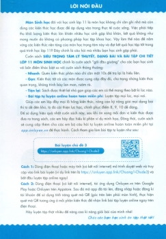 SIÊU TRỌNG TÂM LÍ THUYẾT, DẠNG BÀI VÀ BÀI TẬP CHI TIẾT MÔN SINH HỌC LỚP 11 (Biên soạn theo CTGDPT mới - Bám sát nội dung cả 3 bộ SGK hiện hành)