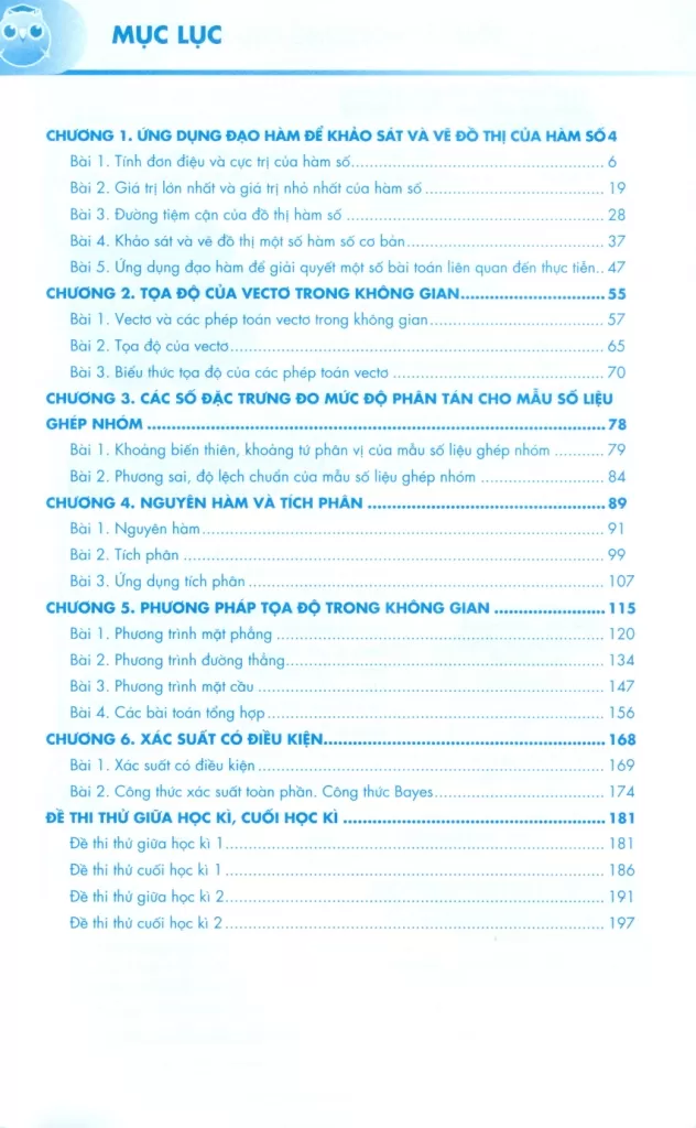 TRỌNG ĐIỂM KIẾN THỨC LỚP 12 MÔN TOÁN (Bám sát nội dung chương trình SGK mới)