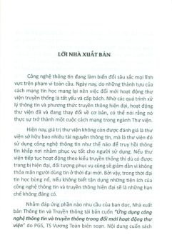 Ứng dụng Công nghệ thông tin và truyền thông trong đổi mới hoạt động thư viện
